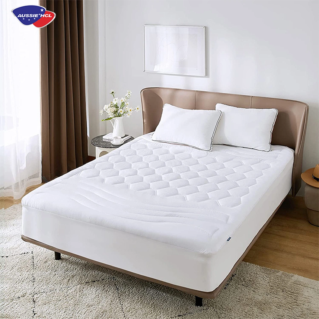 Modern Bed Medium Firm Mattress Topper Queen Bamboo Charcoal Infused Mattress Topper Cover Cooling Queen Pressure Relief Mattress Pad